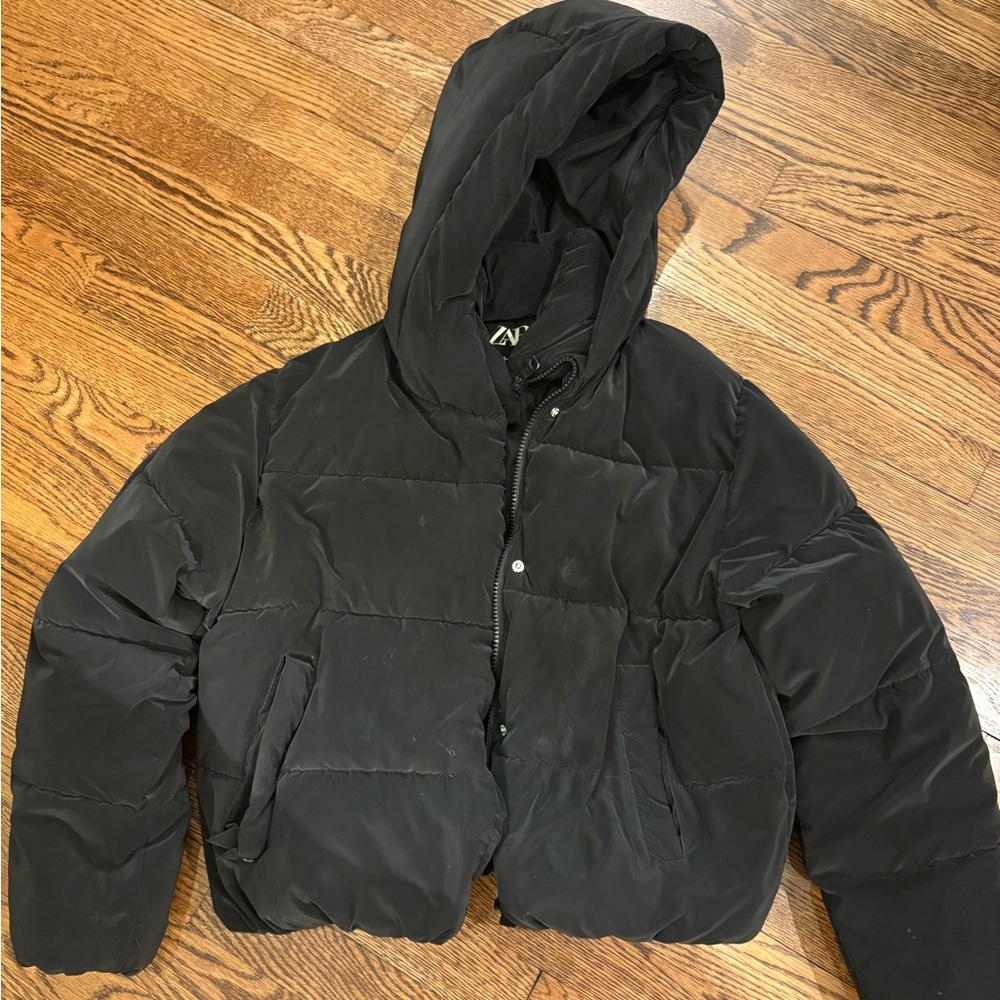 Zara Black Puffer Jacket
